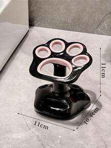 Estante de almacenamiento de cepillos de dientes de cerámica, soporte de base para cepillos de dientes lindo para el baño, artículos de baño de lujo para el soporte del cepillo de dientes y el dentífrico - Multicolor - Ver 13