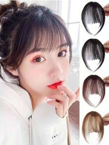 Black Split Blended Hair French Bangs Hairstyle Tool Hair Clip Extension Blended Hair Fake Tassels Natural Wig Women Clip Bangs Tool Natural Wig - S2 - View 10