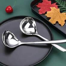 4-Piece Stainless Steel Standing Ladle Set, No-Drip Soup & Sauce Spoons - 銀色 - 查看 6