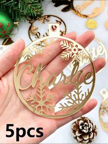 1/3/5 Stück, Weihnachtsdekoration, Weihnachtsschmuck, Weihnachtsgeschenk, Weihnachtsornament, personalisierter Hundepfoten-Ornament, individueller Katzen-Weihnachtsornament, Haustier-Gedenk-Ornament 2025, Geschenk für Hundemama, 1 Stück individueller Weihnachtsornament mit Wunschtext, personalisierter Namensornament mit Pfoten-Form und Schneeflocken-Element, Holzornament für Weihnachtsbaum