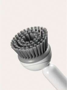 Long Handle Rotary Pot Brush With Liquid Dispenser, Kitchen Cleaning Tool. Liquid Dispenser Design For Convenient Liquid Discharge. Brush Head With Built-In Cleaning Liquid Storage Space, Press To Squeeze Out Cleaning Agent, Keeping Hands Clean. 360° Rotatable Brush Head Can Flexibly Fit The Inner Wall And Bottom Of Pots. Soft Fiber Bristles. Suitable For Daily Kitchen Cleaning: Applicable To Woks, Soup Pots, Frying Pans And Other Cookware. Can Also Be Used To Clean Tableware, Sinks And Other Kitchen Items. - Multicolor - View 8