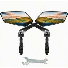 1 Pair (Left+Right) Bicycle Rearview Mirror, Bicycle Handle Rearview Mirror Rotating Rearview Mirror Glass Lens, Bicycle Rearview Mirror - Nhiều màu - Xem 1