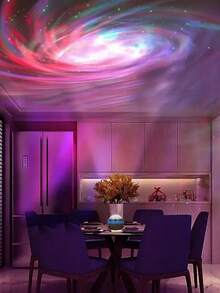 2-In-1 Northern Lights & Ocean Wave Projector With Remote Control, Party Lighting Projector, Home Decor LED Color Changing Lamp, Birthday & Valentine's Day Gift - Multicolor - View 3