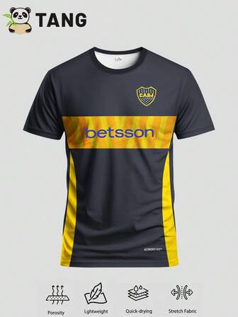 Sweat-shirt de football noir Boca Juniors et Top sport col rond confortable, convient pour les matchs, l'entraînement de football, les tenues décontractées et les vacances, cadeau