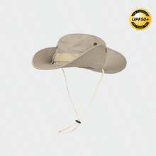 1pc Outdoor Fishing Hat, Wide Brim Bucket Hat With Drawstring, Suitable For Hiking, Fishing, Climbing, Lightweight & Breathable, UV Protection, Unisex
