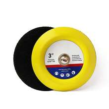 2 almohadillas para orejas de respaldo de gancho y bucle de 3 pulgadas de 5/16 a 24 hilos, almohadilla de lijado angular, accesorios de pulido de lijado - 3''-2 piezas - Ver 1