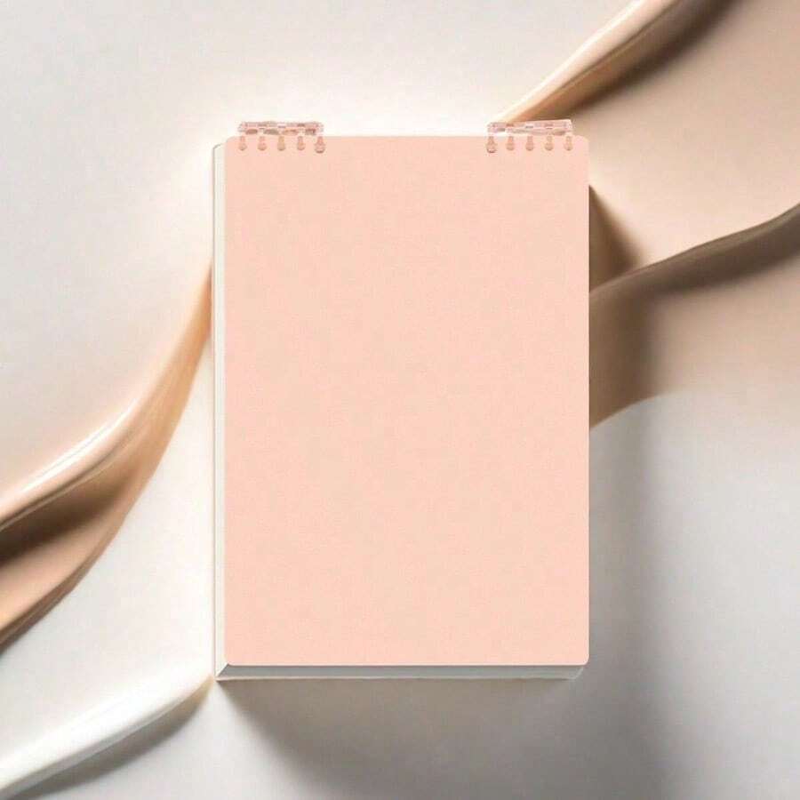1pc 360 Degree Flip Binder No Bleed Through Double Sided Writing For School Notes Office Work Daily Journaling Spiral Notebook With Premium Paper - 粉色 - 查看 1