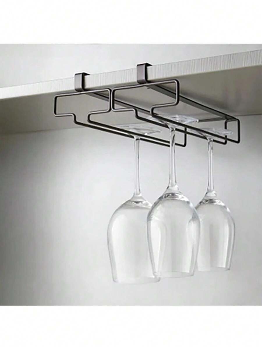 Iron Wine Rack Glass Holder Hanging Bar Hanger Shelf Stainless Steel Wine Glass Rack Stand High Quality Useful Paper Roll Holder - Multicolor - View 1