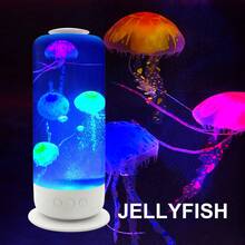 Jellyfish Lamp 2.5L USB Plug-In Jellyfish Light Lamp, LED Color Changing Jellyfish Aquarium With Speed Control & 8 Light Modes, Mood Lamp For Home Office Room, Unique Gift Idea,Great For Gifting,Best Gift For Her/Him - 白色 - 查看 5