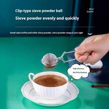 Stainless Steel Flour Sifter, Sugar Canister And Creative Tea Infuser - Perfect Kitchen Tools For Making Tea, Seasoning Dishes, Adding Ingredients To Hot Pot, Baking And Cooking - Silver - View 9