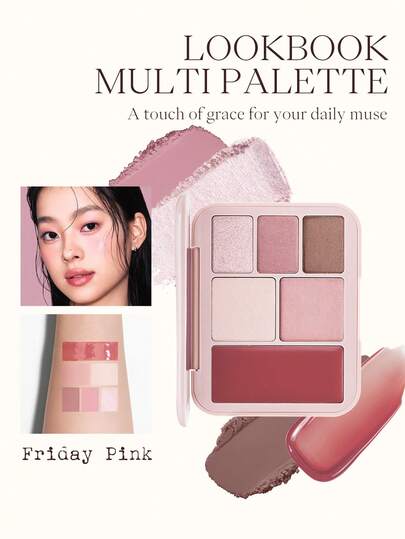 JOOCYEE LOOKBOOK 多功能彩妆盘，日常妆容盘，包含高光、腮红、修容、哑光和珠光中性色调，适合通勤使用。