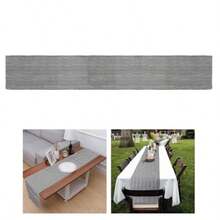 Black and White Striped Tablecloth Made of Premium Cotton and Linen Suitable for Dining Rooms Coffee Tables picnics and Outdoor Rectangular Settings.Outdoor Dining Tables - Negro - Ver 3