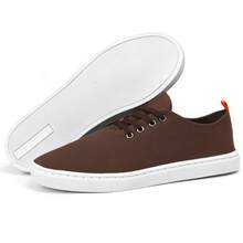 Men's Casual Sneakers, Easy To Slip On, Flat Stitched Sole, New Year-End Release, Cheapest In Brazil - 咖啡棕 - 查看 6