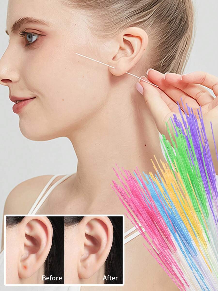 Kit de cuidados para orelha com 120/60 peças, inclui 60 fios de limpeza para piercings, limpador de piercing com haste de limpeza, remove odores e sujeira, adequado para homens e mulheres, previne obstruções, pode ser usado para decoração de casa, viagens, casamentos, festas, presentes de aniversário, presentes de Ano Novo, acessórios, presentes divertidos, escola, volta às aulas, itens essenciais de viagem, itens essenciais para casa, limpador de orelha.