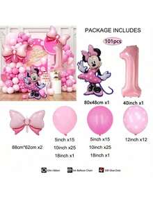 Mickey Mouse Foil Balloons Princess Birthday Party Decorations Room Decor Birthday Gifts ,Valentine's Day Party Supplies,Back-To-School Balloons