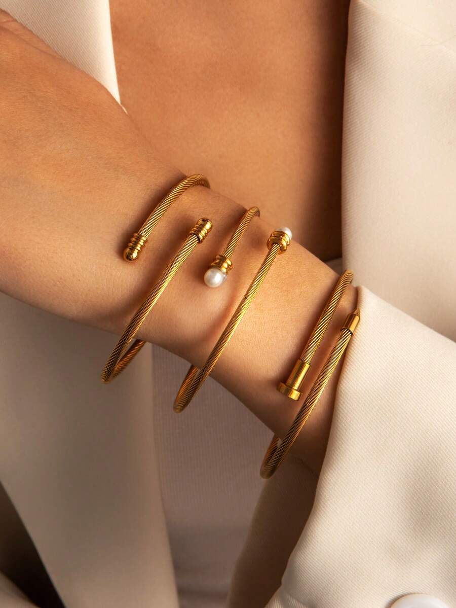 Vòng tay thiết kế dây thép không gỉ dệt thời trang độc đáo, phù hợp cho cả nam và nữ, phụ kiện tối giản lý tưởng, tiệc tùng ngày lễ, quà tặng sinh nhật và quà tặng. Trang sức cho dịp đặc biệt, trang phục thường ngày, thiết kế, vòng tay thanh lịch, kim loại chất lượng cao, chất liệu không gây dị ứng, trang sức unisex, phụ kiện đa năng, người mua quà tặng, người đam mê thời trang - vòng đeo tay - Xem 1