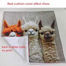 1 peça, Fronha em Veludo Pele de Pêssego de Poliéster, Impressão Plana 2D 45X45cm, Cobertura de Almofada Decorativa para Escritório, Cafeteria, Cabana, Lazer, Sofá com Coala de Abraço Fofo (Sem bordado), Sem Enchimento de Almofada - Café - Visão 3