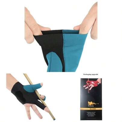 Men Women Billiard Gloves Pool Glove Left/Right Hand, Quick - Dry 3 Finger Gloves Great Snooker Cue Shooters Carom Sports