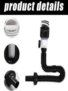 1/2 قطعة مصرف حوض الحمام، مع نظام منع الروائح الكريهة، بدون تركيب وإغلاق محكم - أنبوب مزيل الروائح قابل للتمديد لحوض الحمام، اكسسوارات المطبخ - استخدام متين، مصرف حوض الحمام، مصرف الحمام، مرشح مصرف أرضية الحمام، مصرف أرضية الحمام (ألوان عشوائية) اكسسوارات الحمام وأدوات الحمام