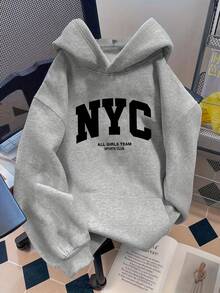 Sudadera con capucha para mujer - ihtweiht Puover weathirt con capucha, achine Wahabe A-eaon Ropa exterior para uso diario y oficina - DX456, y Cub Appare, tela ediu Eaticity - Gris Claro - Ver 1