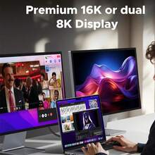 Thunderbolt 5 USB5 双协议线缆，Thunderbolt 5 USB5.0 80Gbps 240W 线缆，16K 视频线缆，PD3.1 快充，适用于 M1 M Book Pro E-GPU，USB C 公对公接口 - 灰色 - 查看 4