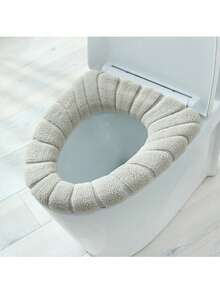 1pc Thickened Toilet Seat Cover, Suitable For All Seasons, Home Use, Knitted Toilet Seat Cushion - Multicolor - View 26
