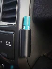 1PC No-Drill Car Lipstick Holder - Minimalist Silicone Organizer For On-The-Go Touch-Ups - Black - View 1