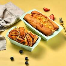 Pieces, Silicone Mini Rectangular Baking Molds (Dimensions: 19.2cm/7.56inx9cm/3.54in), Non-Stick And Easy-To-Demolding Rectangular Silicone Mini Cake Baking Trays, Suitable For Baking Bread, Soft Silicone Baking Molds And Bread Molds, Bread Trays, Brownie Cake Rectangular Baking Trays, Cake Mold - Multicolor - View 3