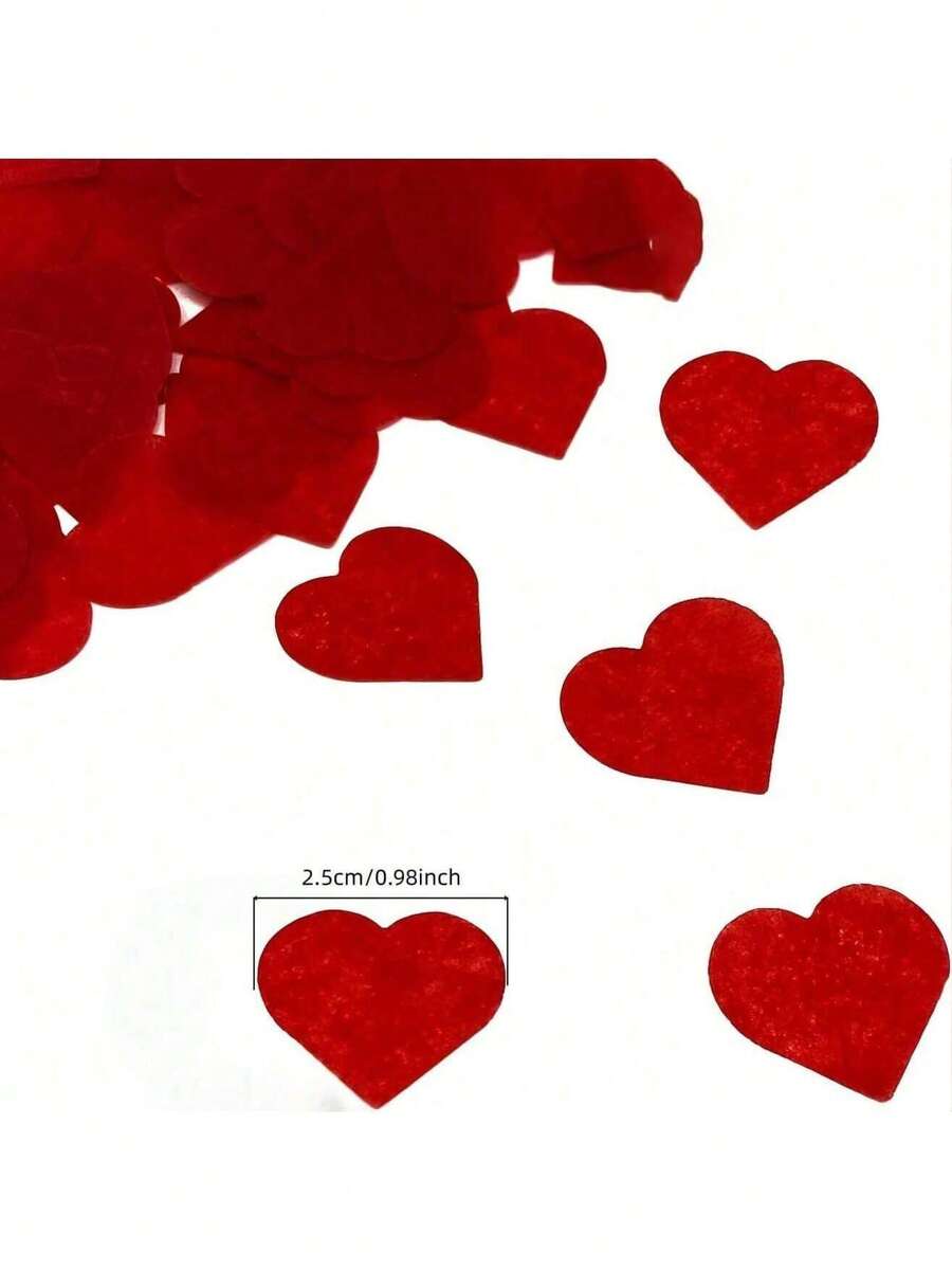 1 Pack Red Heart Shaped Paper Confetti, Suitable For Wedding Bride's Gift, Valentine's Day Decoration - Multicolor - View 1