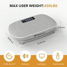 MERACH Vibration Plate, Whole Body Workout Powerful Quiet Vibration Plate Exercise Machine For Weight Loss And Shaping, Auto Or Manual Speed Control, Built-In Bluetooth Speaker - UK Plug(220-240V) - View 3