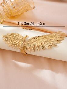 1pc Glamorous Wild Golden Eagle Wing Bracelet, Eye-Catching Women Accessory For Party - Yellow Gold - View 7