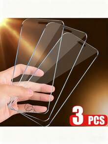 3 Packs Glass Screen Protector Phone Case Compatible With Apple 17 17 Pro 17 Pro Max 17 Air 16/16e/12 11 13 14 15 Pro Max XS XR X 12Mini 13Mini 8 7 Plus 13Pro Apple Front Cover