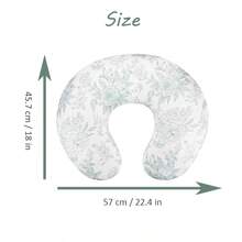 Breastfeeding Pillowcase, Made Of Soft And Breathable Organic Knitted Fabric For Mothers, Suitable For Male Infants, Fashionable Floral (Pillowcase Only)