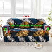 1pc Printed Stretch Skirt Style Sofa Cover, Full Coverage Sofa Protector, Dust-Proof, Suitable For All Seasons, One-Piece Sofa Slipcover, Soft Fabric, Fits L-Shaped Sofa, Home Decor For Living Room, Bedroom, Study - Dance-skirt - View 16