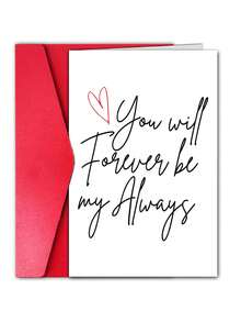 1pc Funny Romantic Anniversary Love Card, Unique Gift, For Women, Men, Husband, Wife, Boyfriend, Girlfriend, Favorite Person, With Spring Valentines Day, For Birthday, Mother'S Day, Congratulations, Get Well, Good Luck - Multicolor - View 13