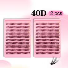 Waloshow 批发价 200 件睫毛簇，10D 20D 30D 40D 50D 80D 100D 俄罗斯 DD 卷曲假睫毛套装 - 0.07 毫米厚度，自然蓬松超厚混合款式，D 卷曲，长度 6-15 毫米，适合初学者的自粘式可重复使用睫毛延长