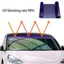 1 Roll 59.06 X 7.87 Inches Universal Gradient Color Car Windshield Sunshade Film, UV Protection Heat Insulation Tint, Car Window Decor, Window Sticker