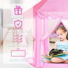 Star Princess Style Playhouse Tent | Elegant Pink Hexagonal Tent For Indoor And Outdoor Recreational Play, 55" X 53", Interactive Play Tent. - Purple a - View 6