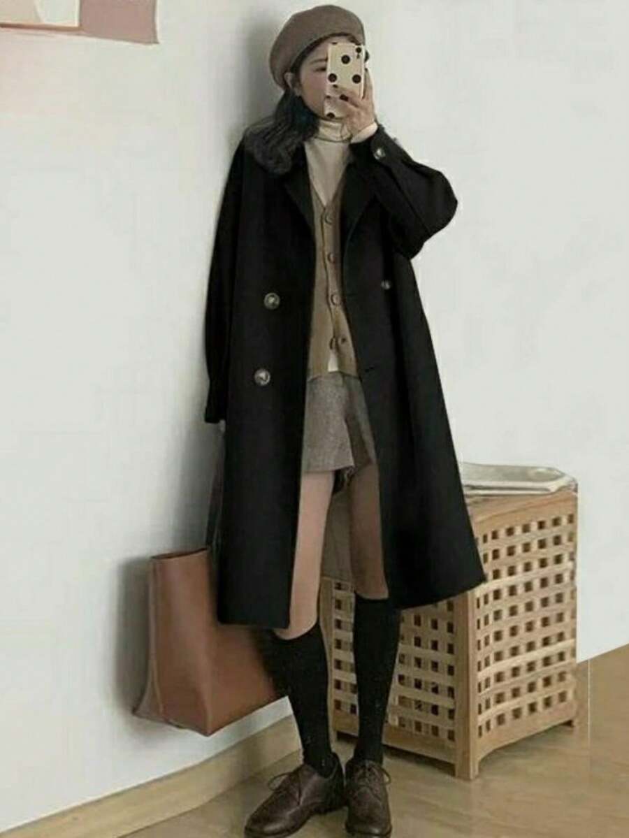 Women Trench Coats - Black - View 1
