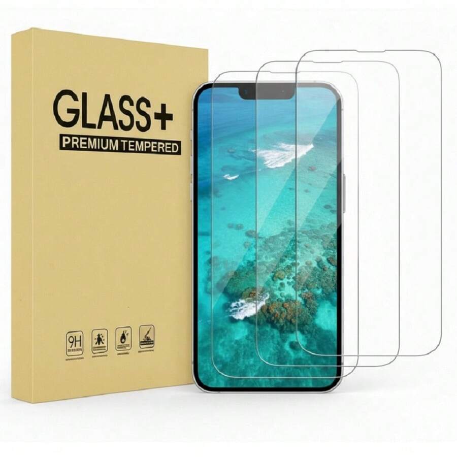 3-częściowa folia ochronna na cały ekran telefonu i obiektyw aparatu, odpowiednia do Daily Shield, Office i Home. Osłona na aparat telefonu Daily Shield Office Home, wodoodporna, odporna na wstrząsy, odporna na upadki i zarysowania. - Przezroczysty - Zobacz 1