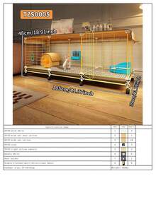 Jaula para conejo con bandeja de arena, villa para conejo de interior, jaula de malla de alambre para mascotas con bandeja, jaula para animales pequeños - Multicolor - Ver 12