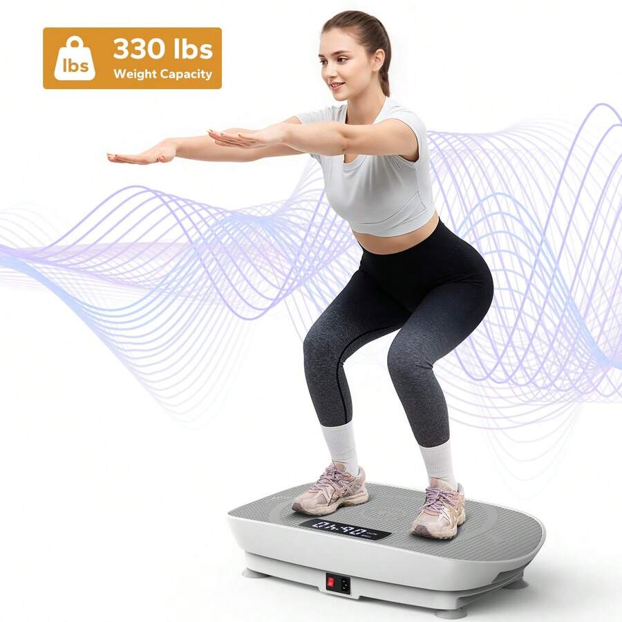 MERACH Vibration Plate, Whole Body Workout Powerful Quiet Vibration Plate Exercise Machine For Weight Loss And Shaping, Auto Or Manual Speed Control, Built-In Bluetooth Speaker