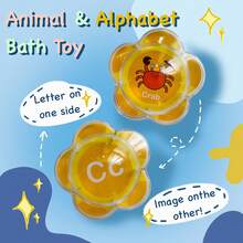Floating Letter Bath Toy, Combining 26 Letters And Animal Words For Learnning, Kid's Educational Toys, For Bathroom/Bathtub/Sink Play, Christmas/Halloween Gifts Are In The Local Warehouse - White - View 5