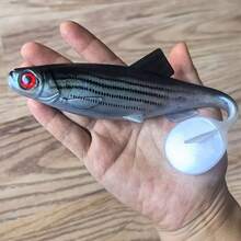 1pc Realistic Large Soft Bait, Suitable For Sea Fishing, 24g, 3D Fish Eye Design, Suitable For Trolling And Boat Fishing, Shore Fishing And Boat Fishing. The Realistic Design And Durable Material Make It A Must-Have For Fishing Enthusiasts. Large Realistic Soft Bait, Suitable For Sea Fishing, Fishing Gear, Fishing Accessories, Lures, Soft Bait. - Multicolor - View 4