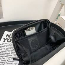 1pc Camera Graphic Black & White PU Material Zipper Closure Korean Style Personalized Men's Shoulder Messenger Bag, Large Capacity Hard Shell Small Square Multifunctional Handbag Festival Valentine'S Day