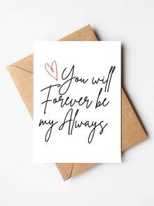 1pc Funny Romantic Anniversary Love Card, Unique Gift, For Women, Men, Husband, Wife, Boyfriend, Girlfriend, Favorite Person, With Spring Valentines Day, For Birthday, Mother'S Day, Congratulations, Get Well, Good Luck - Multicolor - View 14