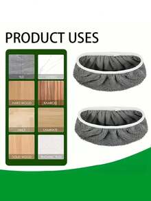 Super Absorbent Reusable Mop Pad, Polyester Fiber Cleaning Cloth, Suitable For Dry And Wet Floor Cleaning, Easy To Replace Mop Pad, Household Cleaning, Dry And Wet Wiping | Connector Pad | Cleaning Cloth, Floor Cleaning Mop - Multicolor - View 6