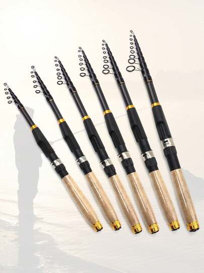 1 styck 1,8m-3,6m multifunktionellt teleskopfiskespö korkhandtag kolfiber karpspö bärbart resespö fiskredskap