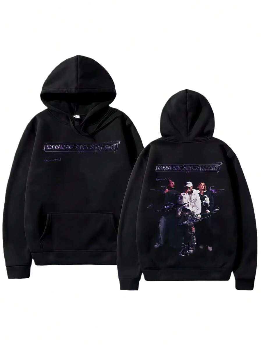 Chase Atlantic- New Pattern Print Of Classic Autumn_Winter Hoodies Trendys Designer Double-Sided Hoodies Men's Sweatshirts (1) - Black - View 1