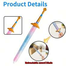 3D Printed Anime Character Sword Prop Model, DIY Assembly, Cartoon Character Sword Accessory Model, Suitable For Halloween Party Cosplay, Romantic Blue & Pink Sword Model, Cool Sword, Birthday/Halloween/Christmas Gift, Cosplay & Fan Collection - Multicolor - View 5